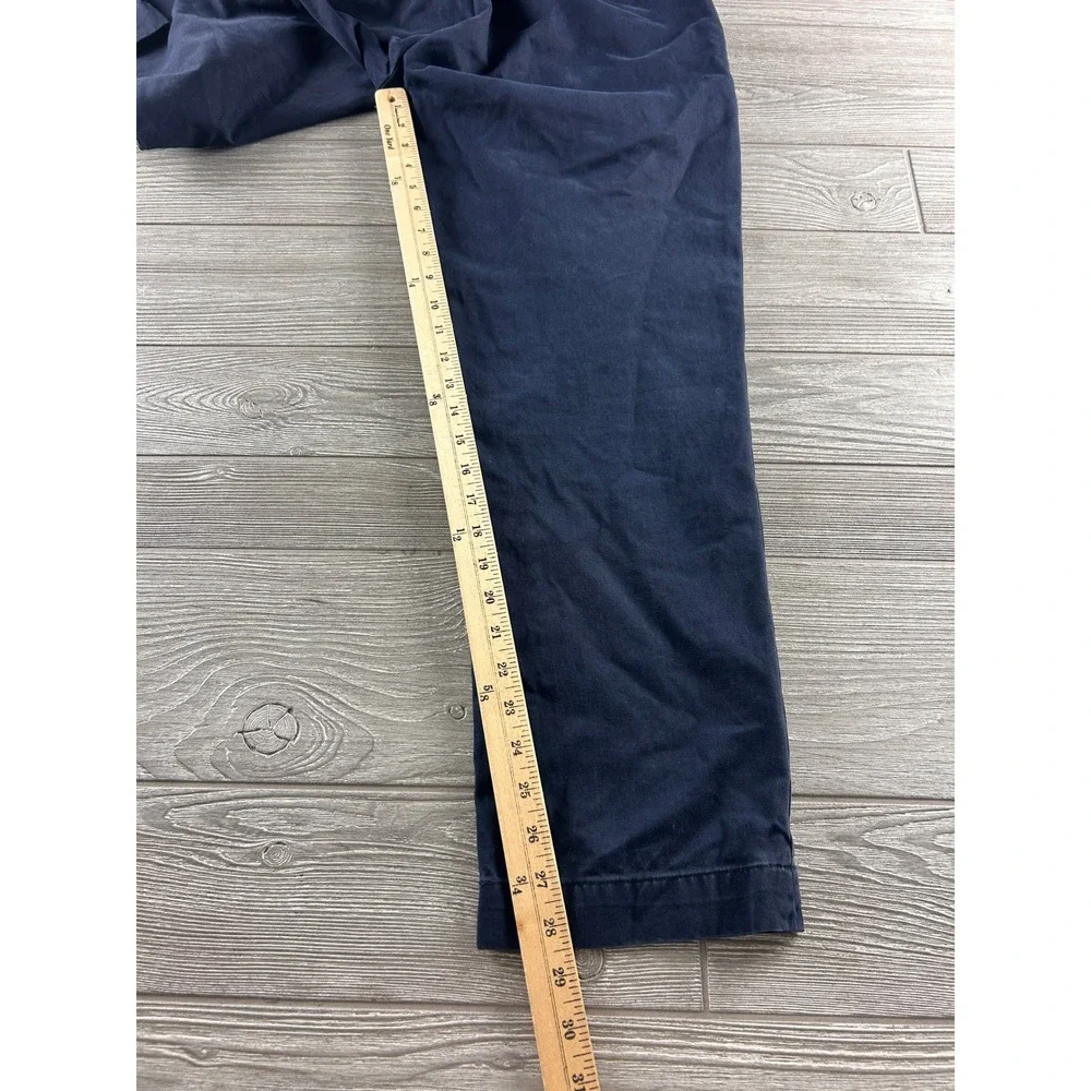 Polo Ralph Lauren Mens Chino Pants 36x30 Navy Blue Cotton Straight Leg Trousers